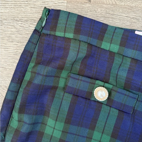 Alexia Admor Jayden Wide Leg Cropped Pants - Size 14 - Green Plaid -‎ NWT - Picture 5 of 12